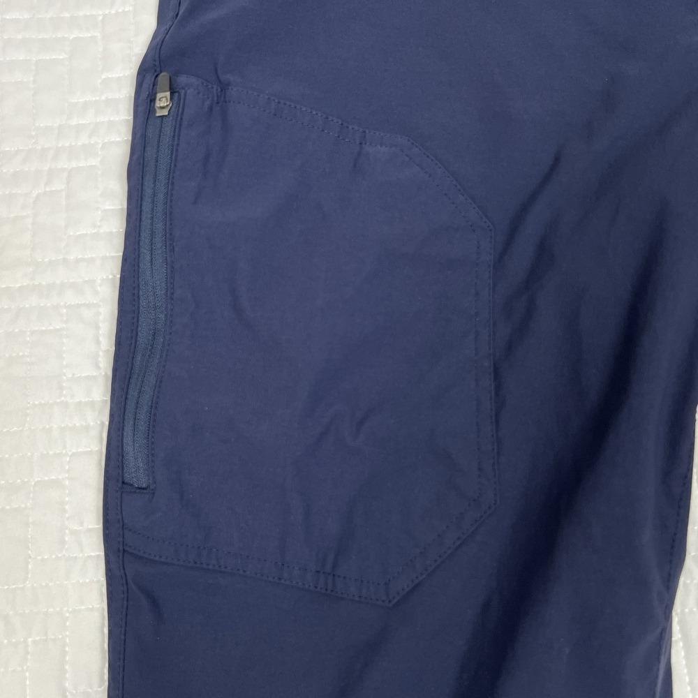 Eddie Bauer Fleece Lined 2 Way Stretch Tech Pants Water Repel Blue Mens 34 x 30 - Picture 2 of 8